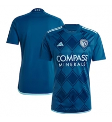 Men Sporting Kansas City Blank 2024 25 Away Replica Navy