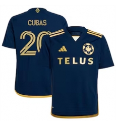 Men Vancouver Whitecaps FC Andres Cubas 2024 25 Away Replica Navy