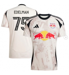 Men New York Red Bulls Daniel Edelman adidas Tan 2025 Stone Kit Replica Player Jersey