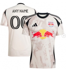 Men New York Red Bulls adidas Tan 2025 Stone Kit Replica Custom Jersey