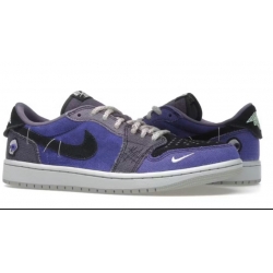 Men Nike Air Jordan 1 Shoes KuLow Purple Black