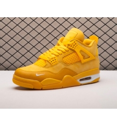 Men Nike Air Jordan 4 Gold High Cut Baskebtall Shoes