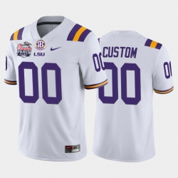 LSU Tigers Custom White Home Men'S Jersey