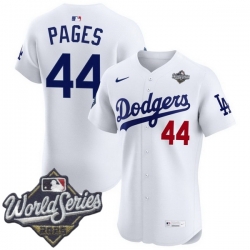 Men Los Angeles Dodgers 44 Andy Pages 2025 World Series Cool Base Stitched Baseball Jersey White