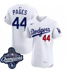 Men Los Angeles Dodgers 44 Andy Pages Cool Base 2025 World Champions Stitched Baseball Jersey White