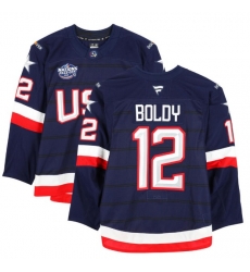 Men's USA #12 Matt Boldy Blue 2026 Stitched Jersey Men's USA #12 Matt Boldy Blue 2026 Stitched Jersey