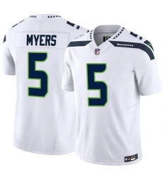 Men Seattle Seahawks 5 Jason Myers White 2025 F U S E Vapor Untouchable Limited Stitched Football Jersey