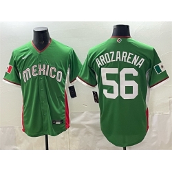 Men Mexico Baseball  56 Randy Arozarena Green 2026 World Baseball Classic Stadium Stitched Jersey