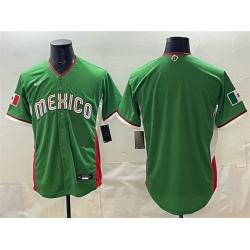 Men Mexico Baseball Blank Green 2026 World Baseball Classic Stadium Stitched Jersey