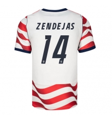 USA 2026 FIFA World Cup Soccer White Jersey Set ( Have Shorts ) Alejandro Zendejas #14