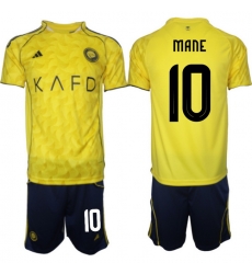 Men Al Nassr 2026 Soccer Jerseys Yellow #10 MANE Men Al Nassr 2026 Soccer Jerseys Yellow #10 MANE