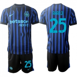 Men Internazionale 2026 Soccer Jerseys BlueBlack #25 AKANJI