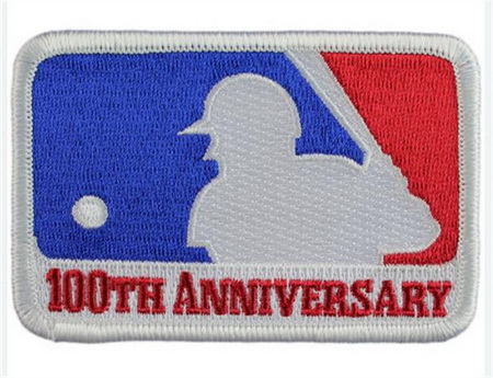 Youth MLB 100th Anniversary Season Patch Biaog