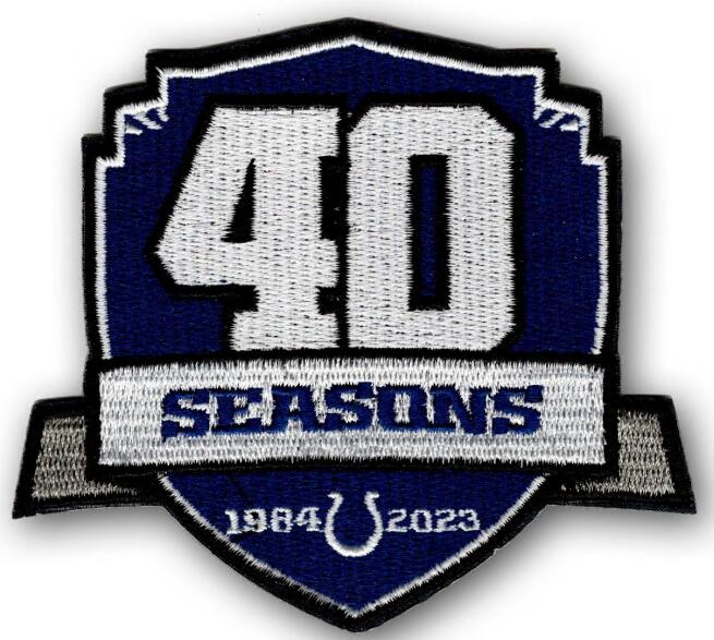 NFL Colts 40 Anniversary Jersey Patch Biaog