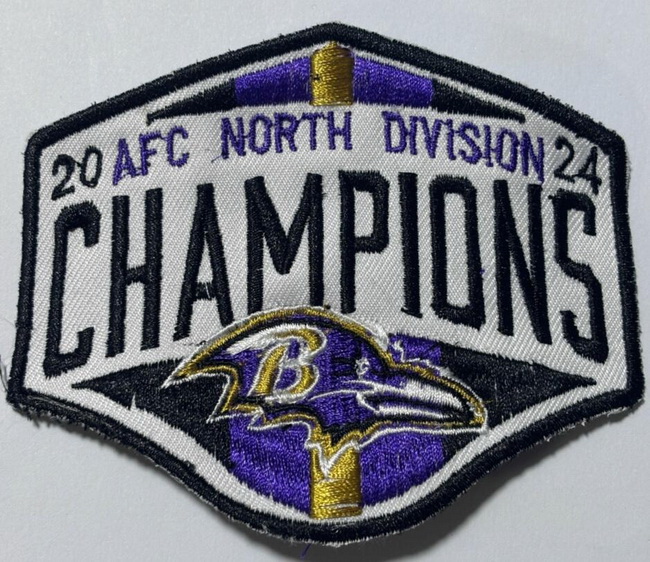 2024 AFC Ravens NFL North DIVISION CHAMPIONS Patch Biaog